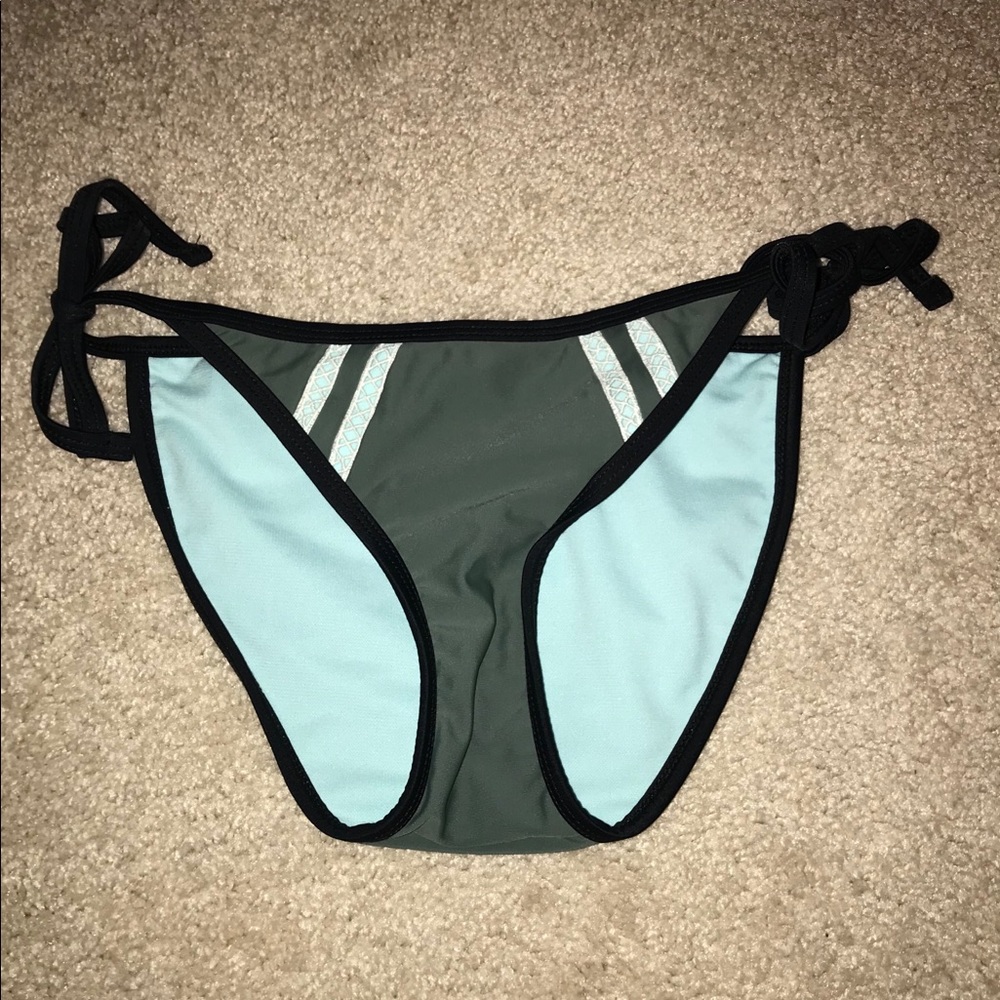 olive green traingle tie bikini bottoms